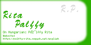 rita palffy business card